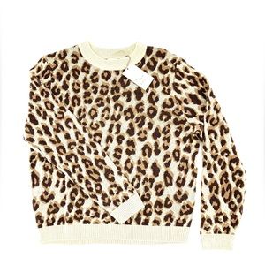 NWT Women’s Cozy Leopard Crewneck